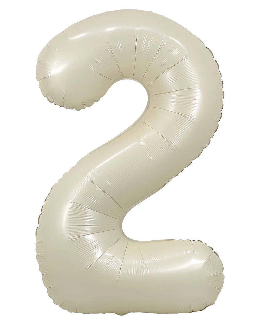 Cream Foil Number4'Balloon