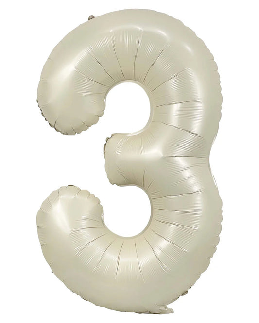 Cream Foil Number 3'
