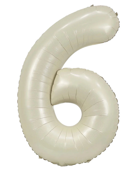 Cream 34" foil 6 balloon