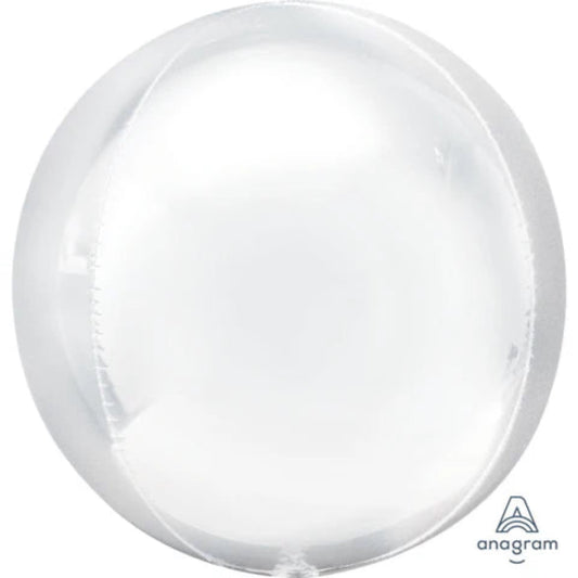 Clear bubble balloon with Anagram logo on a white background