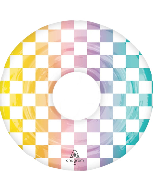 Color swatch with a checkered pattern in pastel colors, featuring the Anagram logo.