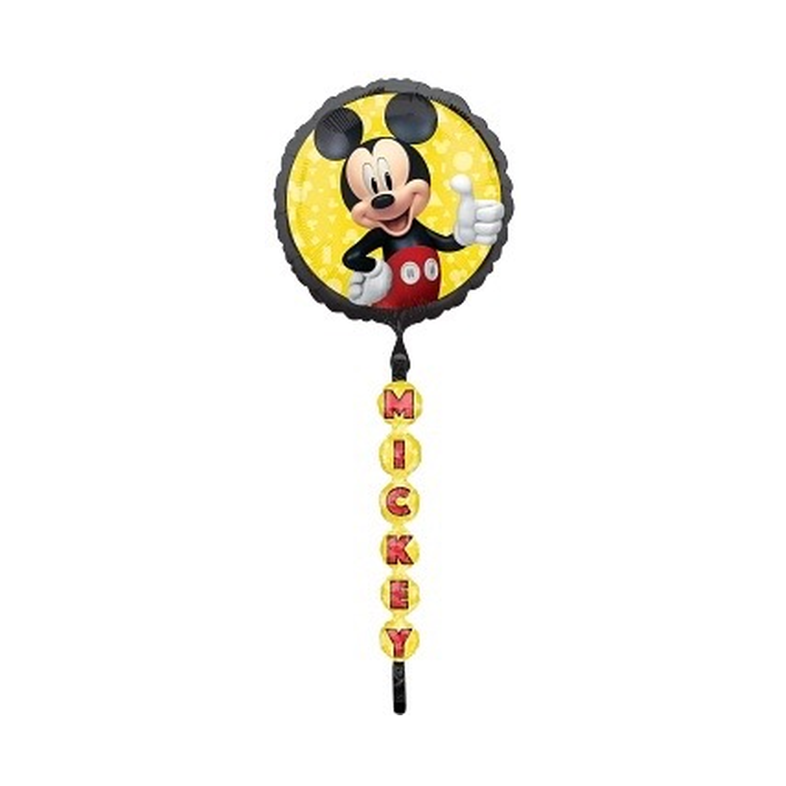 Mickey Mouse balloon with yellow background