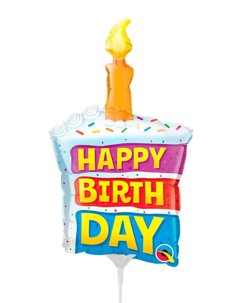 Happy birthday cake slice