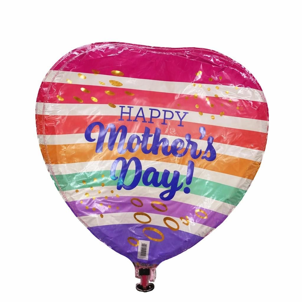 Happy Mothers Day Boho stripe heart