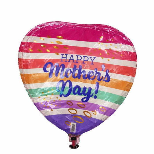 Happy Mothers Day Boho stripe heart