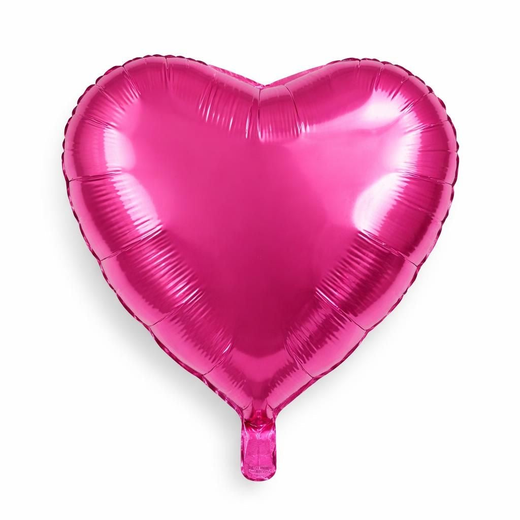 Pink Rose Foil Heart Balloon