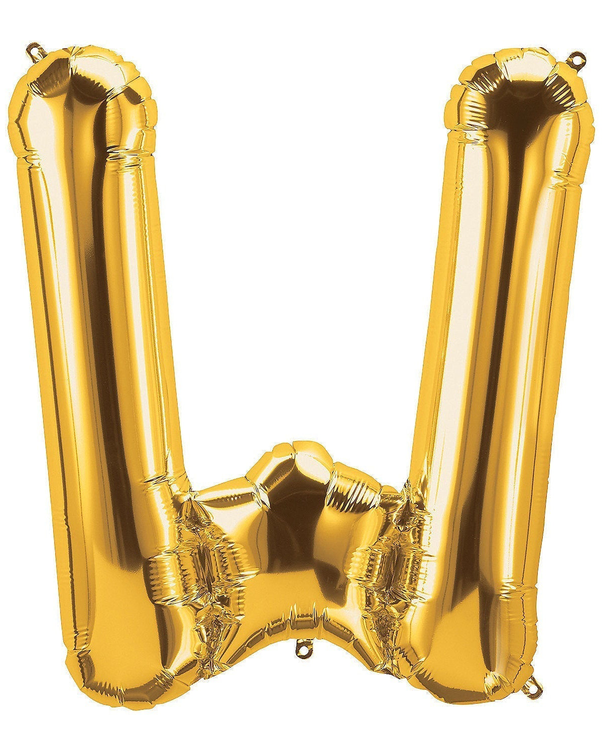 Gold letter 'U' balloon on a white background
